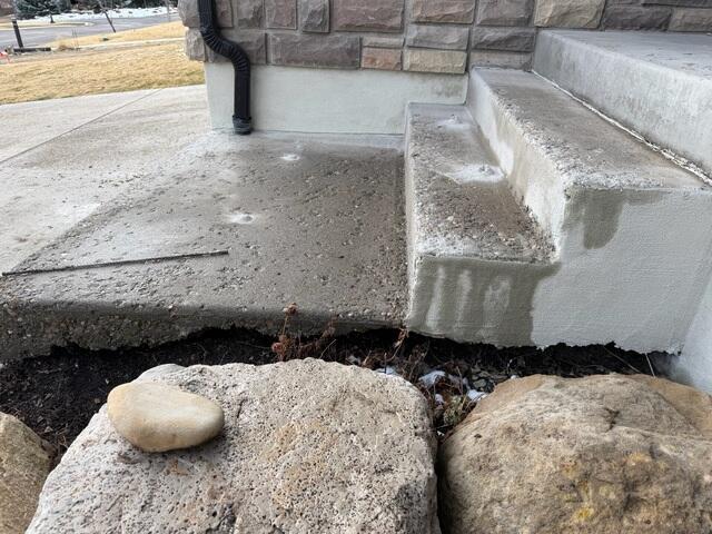 Front Entry Concrete Stabilized After PolyLevel Repair