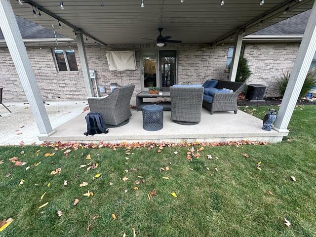 Patio Before Helical Pier Installation