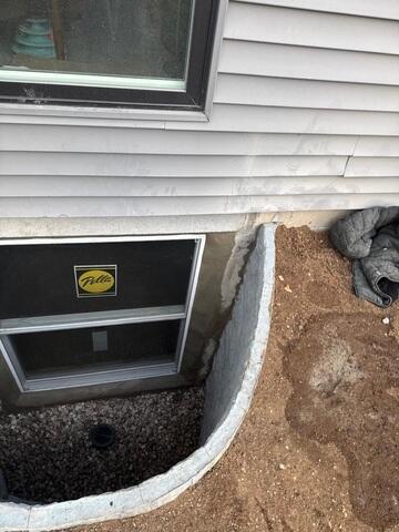 Egress Window Fully Installed to Complete the Project