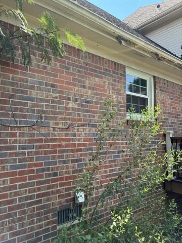 Side of home has severly damaged gutters