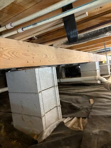 Sinking Crawl Space Supports