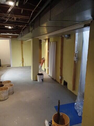 Support columns sinking