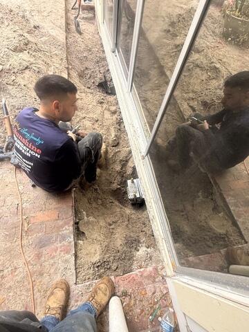 Helical Pier Installation to Stabilize the Foundation