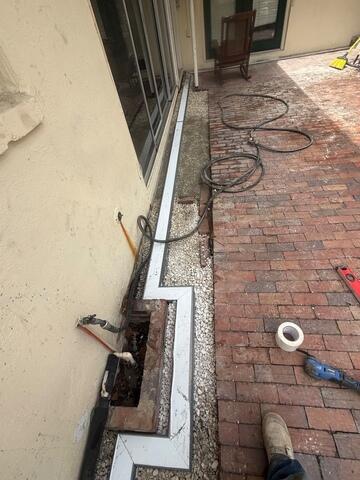 Exterior Drainage System Installed to Protect the Foundation