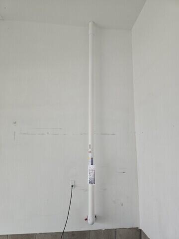 Radon piping Inside garage