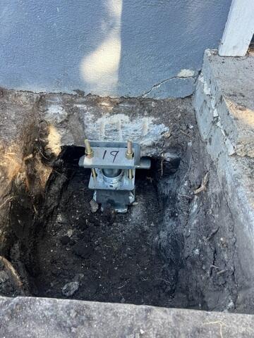 Foundation Footing Exposed for Pier Installation Thousand Oaks CA