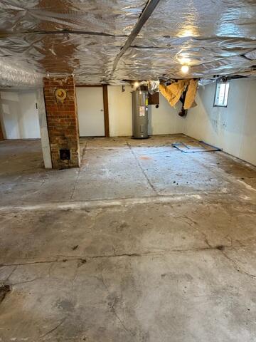 Old and Cracked Basement Floor