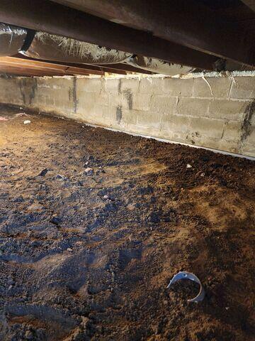 Damp Crawl Space