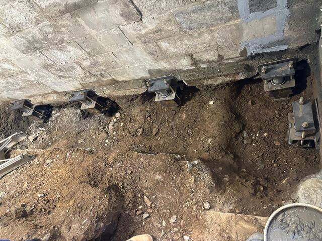 Steel Push Piers Installed