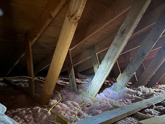 Old Fiberglass Attic Insulation