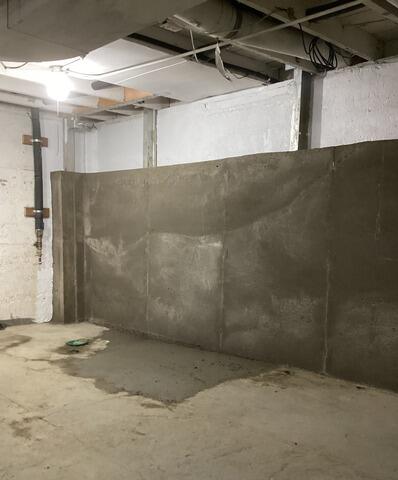 Finished Reinforced Foundation Wall