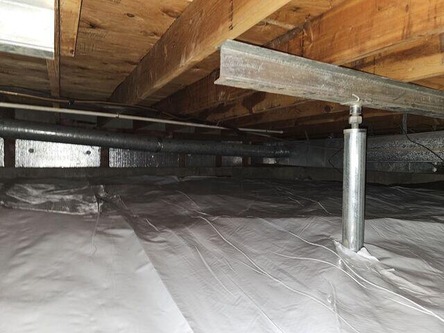 Crawl Space Encapsulation with Insulation and Support Repair