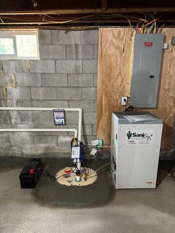 TripleSafe Sump Pump and SaniDry Dehumidifier