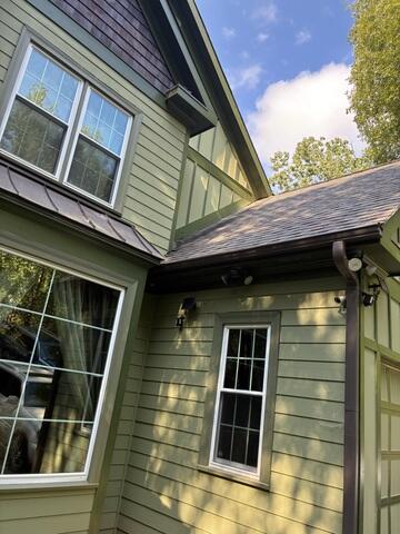 Corner Gutter and downspout