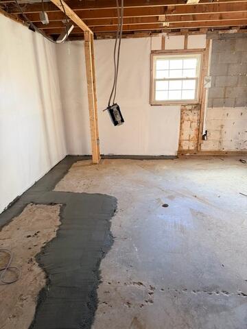 Waterproofed Basement