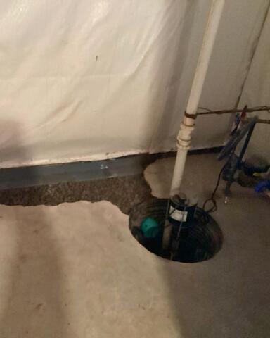 Connected to Existing Sump Pump