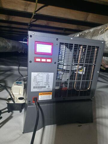 We placed a powerful dehumidifier to keep the crawl space continuously dry and allow clean air to circulate the home.