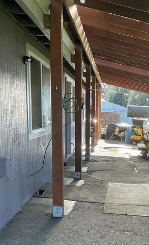 Finished Push Pier Installation and Concrete Fill-In