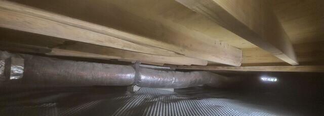 Clean Crawl Space After Mold Treatment