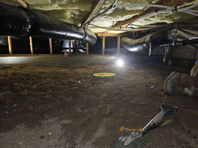 Dirt Crawl Space with SmartDrain installed