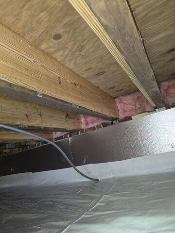 SilverGlo Wall Insulation Installed in Raleigh, NC Crawl Space