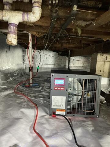 Dehumidifier Installed