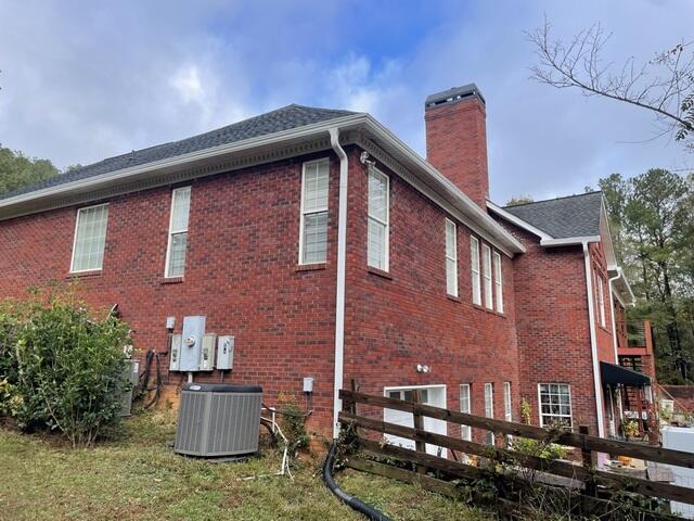 Downspouts installed