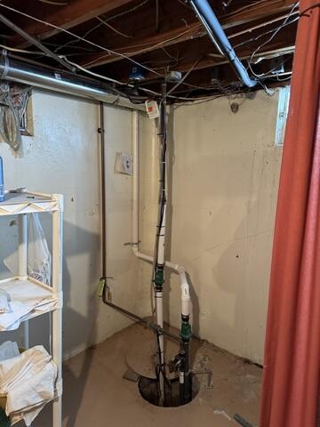 Exposed and Dated Sump Pump