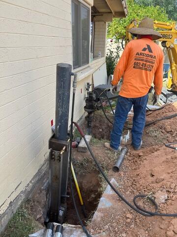 Hydraulic Push Pier Installation for Foundation Repair in Chandler, AZ