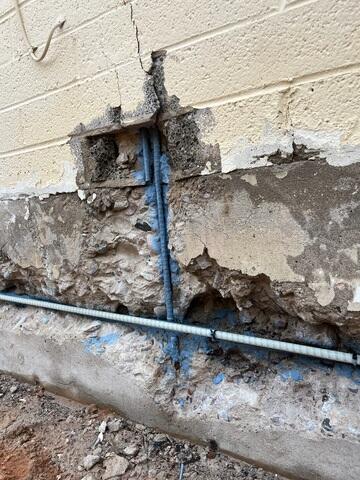 Stem Wall Repair with Exposed Rebar in Chandler, AZ