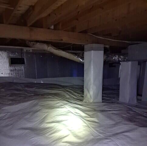 Wallie Wrapped Piers for Condensation