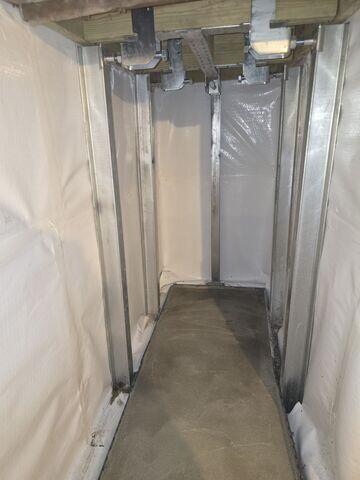 Newly Waterproofed Basement