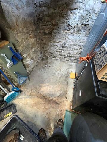 Radon Mitigation System with Bubbler Prep Installed in Oxford Farmhouse