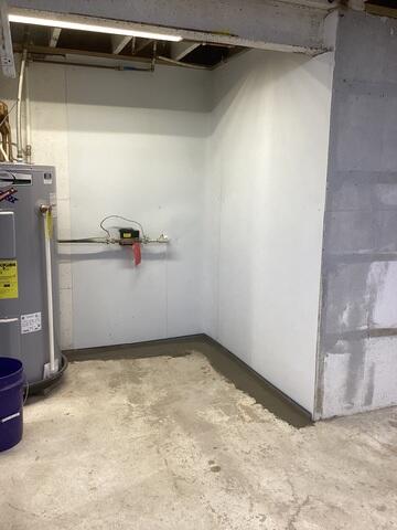 Basement Wall Crack Repair Completed