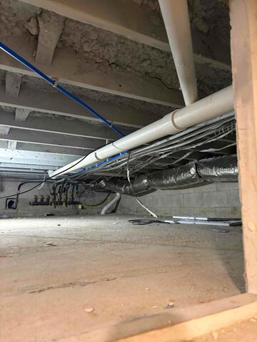 Three-Pipe Radon Mitigation System Installed with Crawl Space and Shed Venting