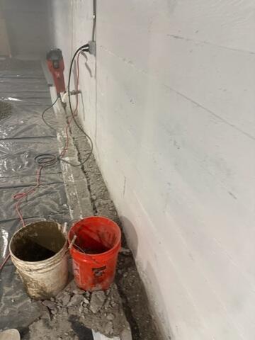 Cutting Out Concrete To Place WaterGuard