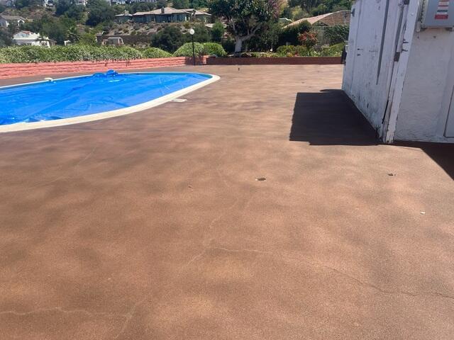 Pool Deck After Concrete Lifting and Leveling in Vista, CA