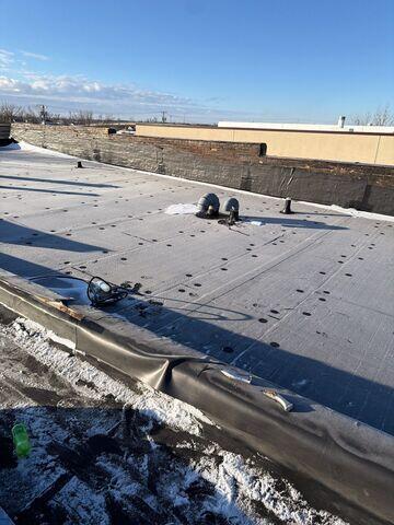 Old underlayment is set to be ripped out