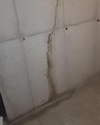 Leaky Basement Wall Crack