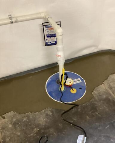 A Super New Sump Pump Installed