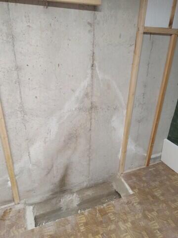 typical wall crack to leak about 3 feet from the floor.