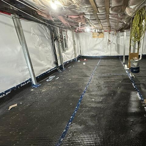 Installation of the wall protection and stabilization system