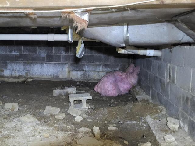Dirty, Wet Crawl Space