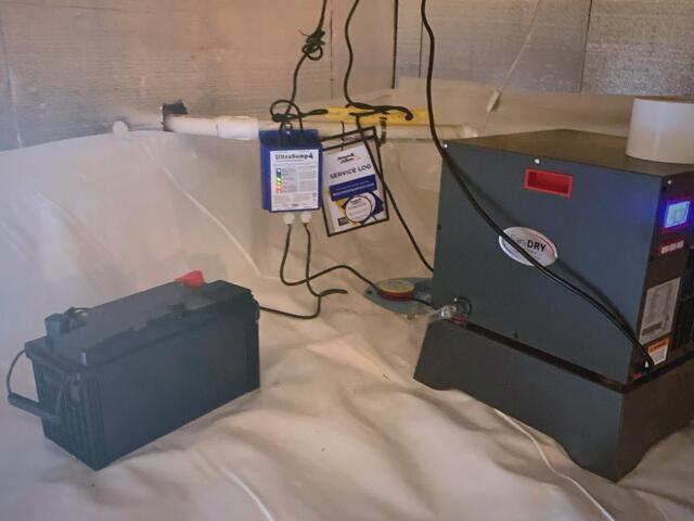 Crawl Space Sump Pump & Dehumidifier