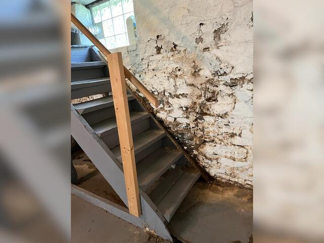 Stained Basement Wall
