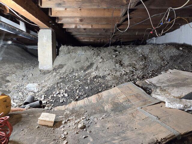 Crumbling Dirty Crawl Space