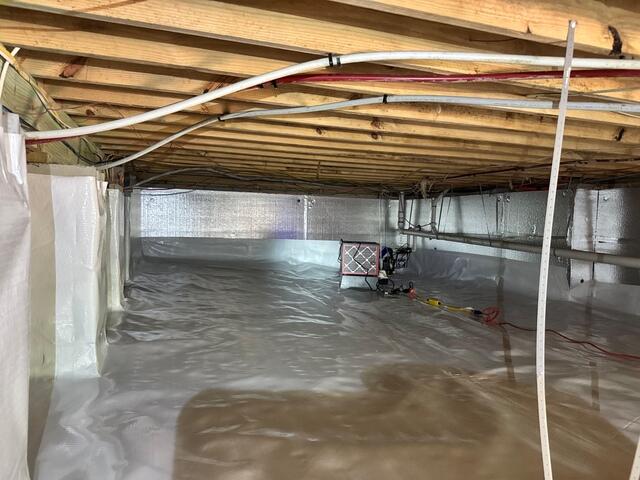SaniDry Sedona Dehumidifier Installation in Encapsulated Crawl Space - Franklinton, NC