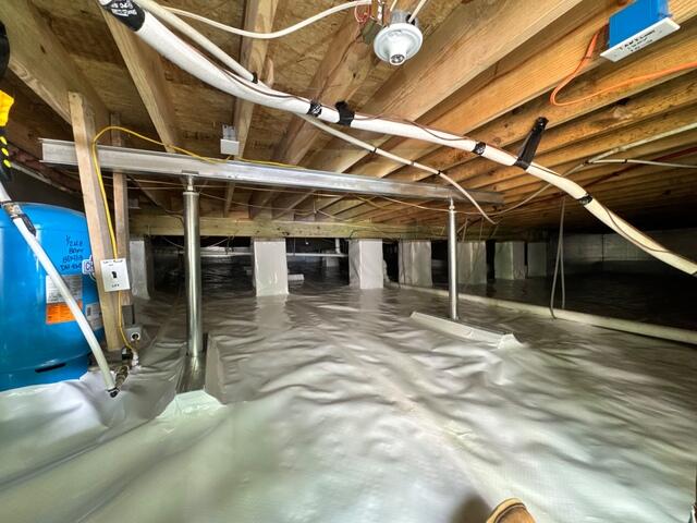 SmartJack Support Post Installation for Sagging Floors in Franklinton, NC