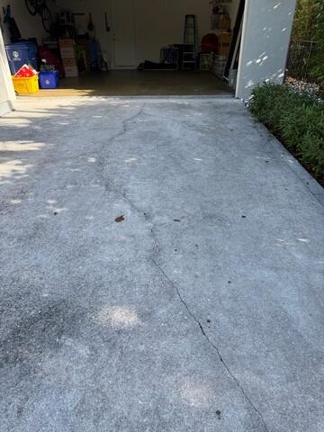 Concrete Driveway Settlement Damage