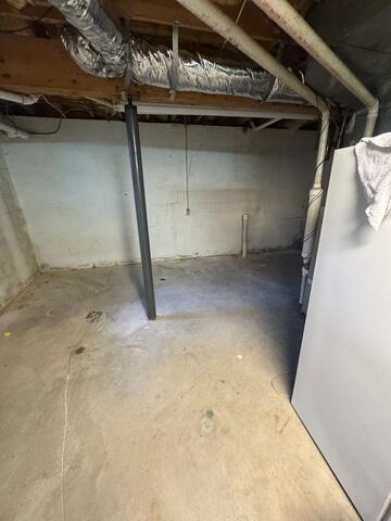 Cracked Basement Wall Indicating Water Intrusion in Lexington, NC